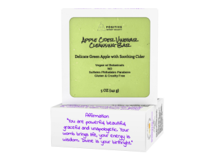 Positive Intent Beauty Vegan Soap Bar, Hand Soap, Cleansing Bars 6 Pack, Rose, Violet, Honey, Orange, Green Apple, Peppermint