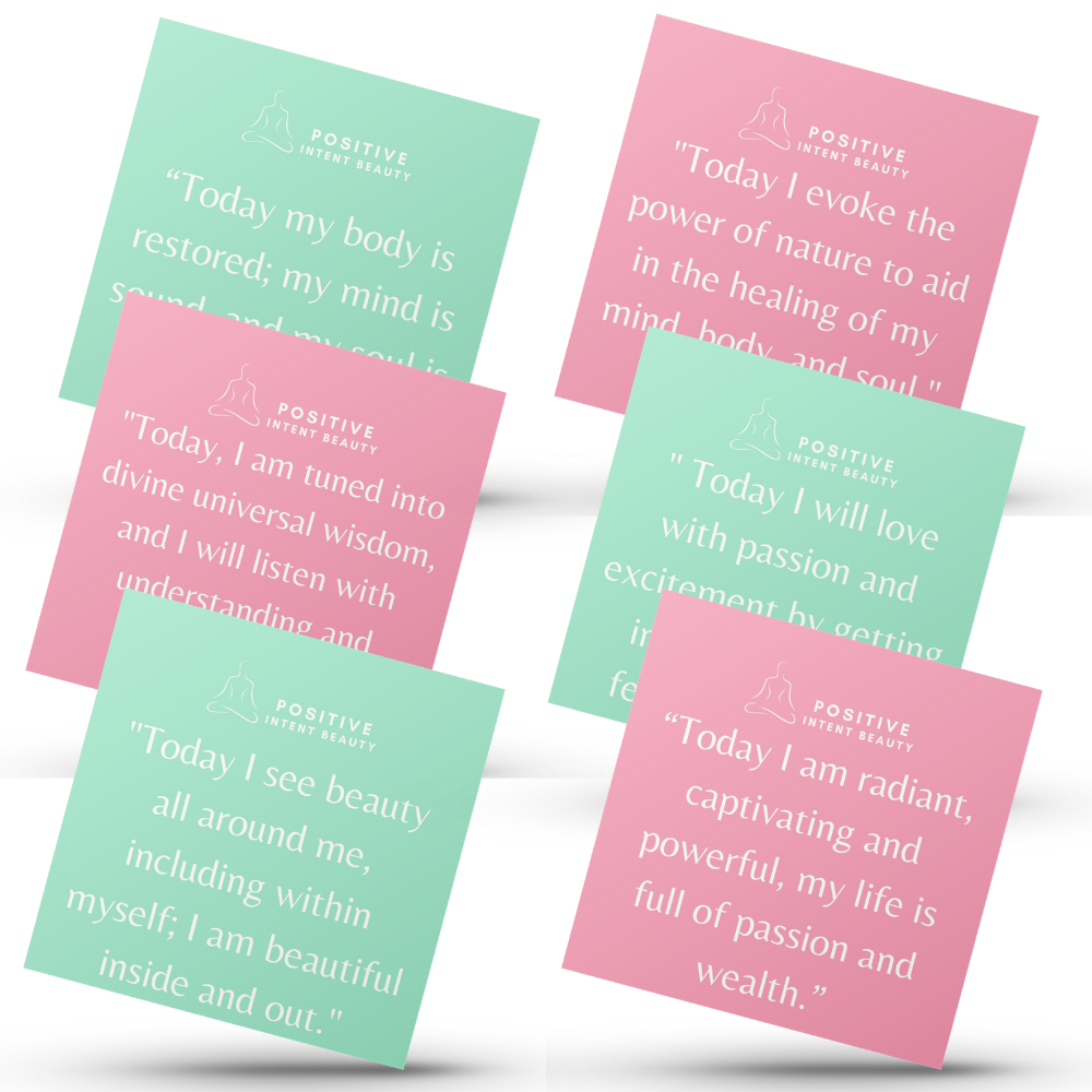 Self Care Shower Affirmation Cards [Waterproof] - Positive Intent Beauty