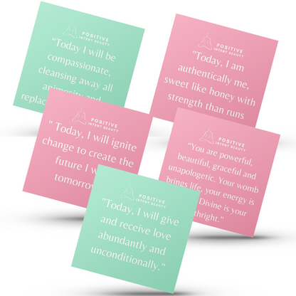 Self Care Shower Affirmation Cards [Waterproof] - Positive Intent Beauty